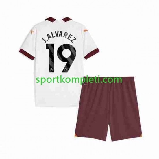 Manchester City Djeca Gostujući Nogometni Dres Julian Alvarez 19 2023-2024 Kratki Rukavi