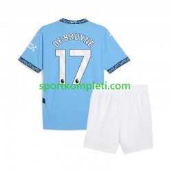 Manchester City Plava Djeca Domaći Nogometni Dres Kevin De Bruyne 17 2024-2025 Kratki Rukavi