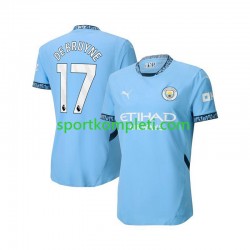 Manchester City Plava Muškarci Domaći Nogometni Dres Kevin De Bruyne 17 2024-2025 Kratki Rukavi