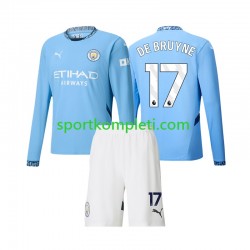 Manchester City Djeca Domaći Nogometni Dres Kevin De Bruyne 17 2024-2025 Dugi Rukavi