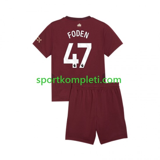 Manchester City Djeca Treći Nogometni Dres Phil Foden 47 2024-2025 Kratki Rukavi
