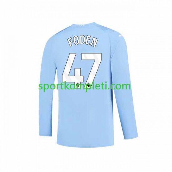 Manchester City Muškarci Domaći Nogometni Dres Phil Foden 47 2023-2024 Dugi Rukavi