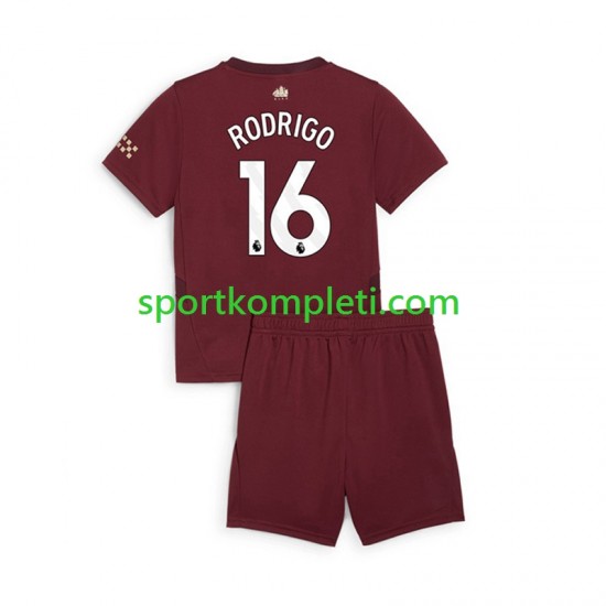 Manchester City Djeca Treći Nogometni Dres RODRIGO 16 2024-2025 Kratki Rukavi