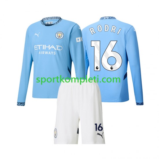 Manchester City Djeca Domaći Nogometni Dres Rodri 16 2024-2025 Dugi Rukavi
