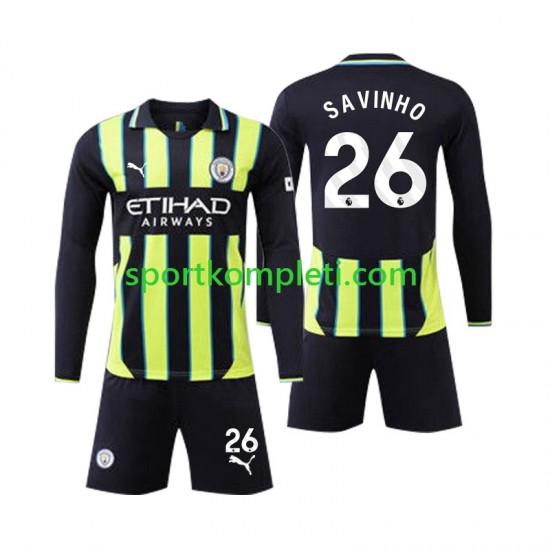 Manchester City Djeca Gostujući Nogometni Dres Savinho 26 2024-2025 Dugi Rukavi