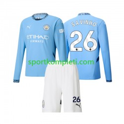 Manchester City Djeca Domaći Nogometni Dres Savinho 26 2024-2025 Dugi Rukavi