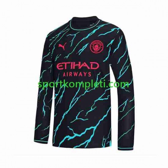 Manchester City Muškarci Treći Nogometni Dres 2023-2024 Dugi Rukavi