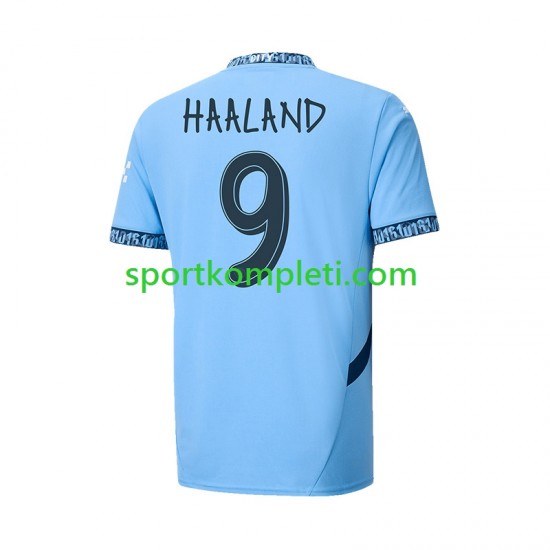 Manchester City Muškarci Domaći Nogometni Dres UCL Font Haaland 9 2024-2025 Kratki Rukavi