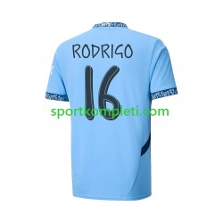 Manchester City Muškarci Domaći Nogometni Dres UCL Font RODRIGO 16 2024-2025 Kratki Rukavi