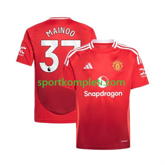 Manchester United Crvena Muškarci Domaći Nogometni Dres Kobbie Mainoo 37 2024-2025 Kratki Rukavi
