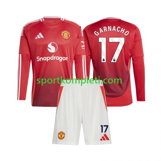 Manchester United Djeca Domaći Nogometni Dres Alejandro Garnacho 17 2024-2025 Dugi Rukavi