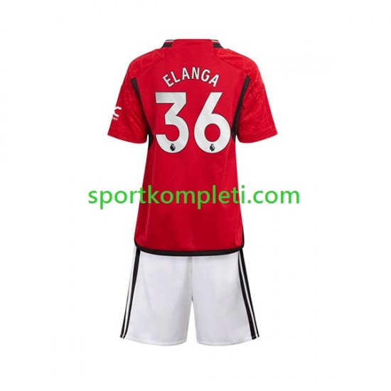 Manchester United Djeca Domaći Nogometni Dres Anthony Elanga 36 2023-2024 Kratki Rukavi