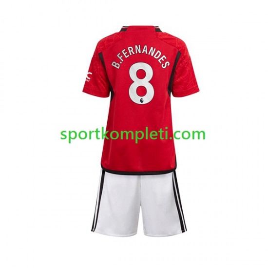 Manchester United Djeca Domaći Nogometni Dres B Fernandes 8 2023-2024 Kratki Rukavi