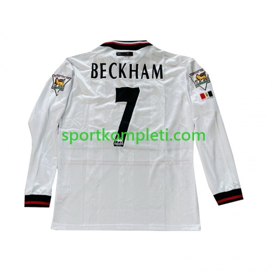 Manchester United Retro Muškarci Gostujući Nogometni Dres Beckham 7 1998-1999 Dugi Rukavi