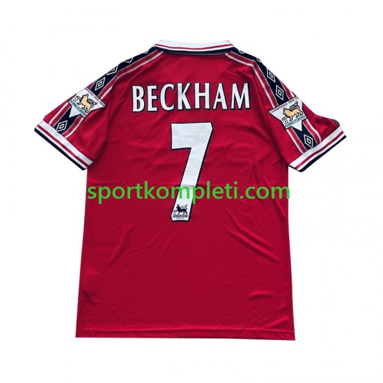 Manchester United Retro Muškarci Domaći Nogometni Dres Beckham 7 1998-1999 Kratki Rukavi