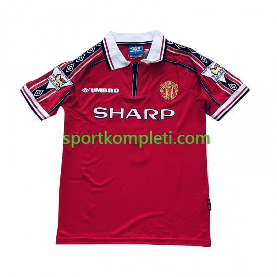 Manchester United Retro Muškarci Domaći Nogometni Dres Beckham 7 1998-1999 Kratki Rukavi