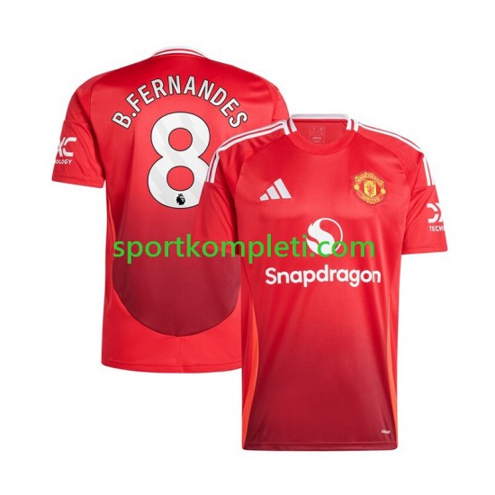 Manchester United Crvena Muškarci Domaći Nogometni Dres Bruno Fernandes 8 2024-2025 Kratki Rukavi