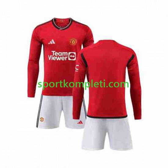 Manchester United Djeca Domaći Nogometni Dres 2023-2024 Dugi Rukavi