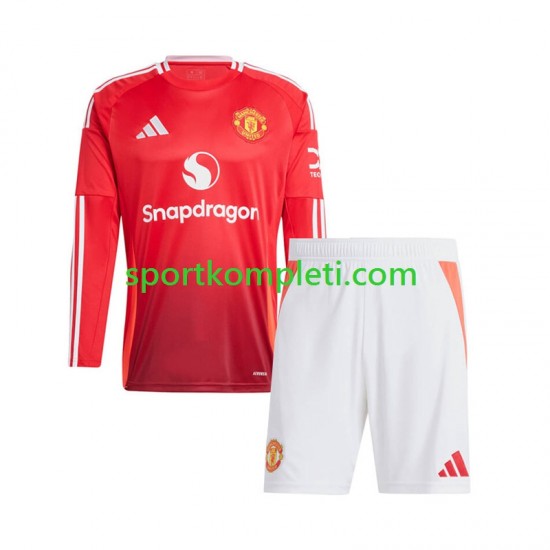 Manchester United Djeca Domaći Nogometni Dres 2024-2025 Dugi Rukavi