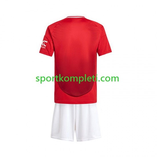 Manchester United Crvena Djeca Domaći Nogometni Dres 2024-2025 Kratki Rukavi