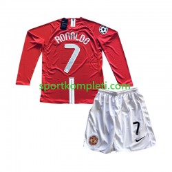 Manchester United Retro Djeca Domaći Nogometni Dres Cristiano Ronaldo 7 Champion League 2007 Dugi Rukavi