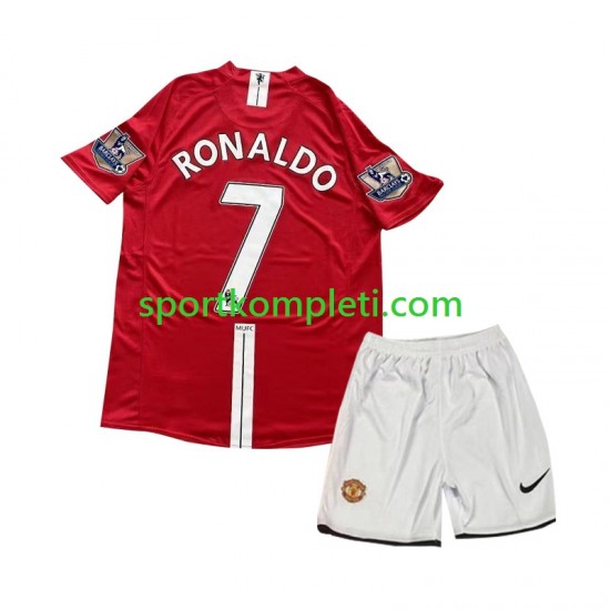 Manchester United Retro Djeca Domaći Nogometni Dres Cristiano Ronaldo 7 2007 Kratki Rukavi
