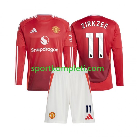 Manchester United Djeca Domaći Nogometni Dres Joshua Zirkzee 11 2024-2025 Dugi Rukavi
