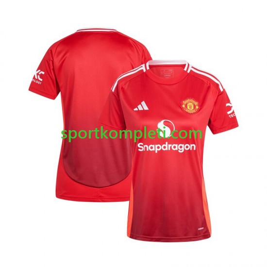 Manchester United Crvena Žene Domaći Nogometni Dres 2024-2025 Kratki Rukavi