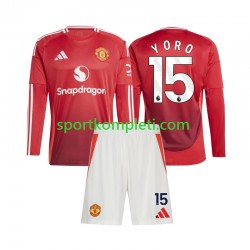 Manchester United Djeca Domaći Nogometni Dres Leny Yoro 15 2024-2025 Dugi Rukavi