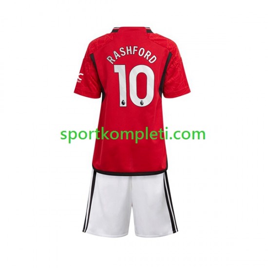 Manchester United Djeca Domaći Nogometni Dres Marcus Rashford 10 2023-2024 Kratki Rukavi