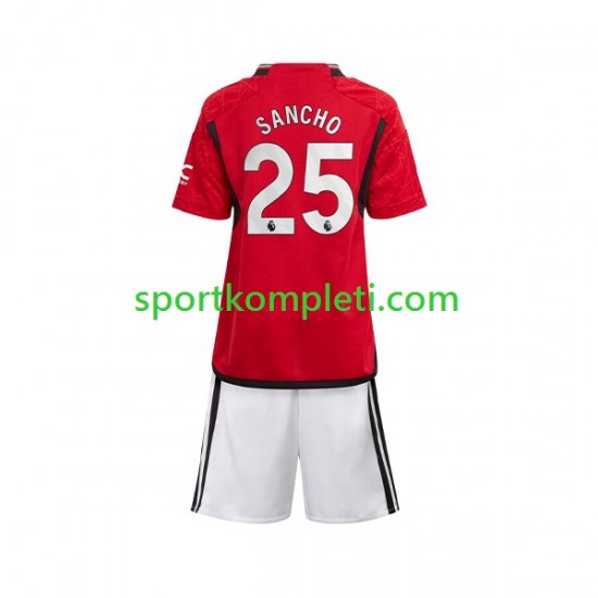 Manchester United Djeca Domaći Nogometni Dres Sancho 25 2023-2024 Kratki Rukavi