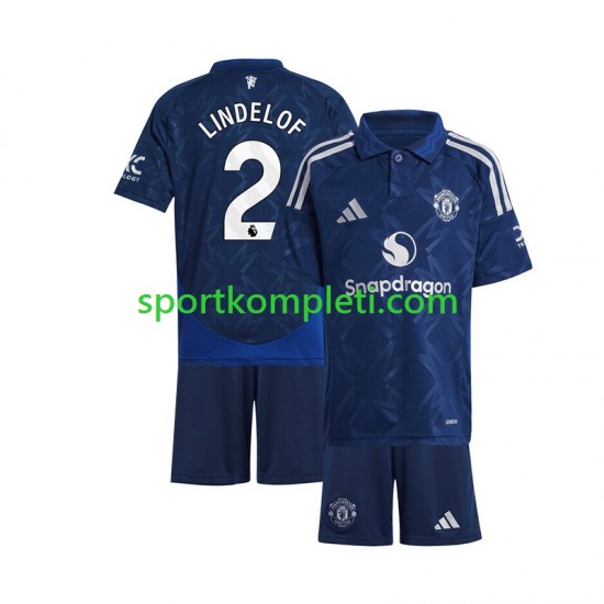 Manchester United Crvena Djeca Gostujući Nogometni Dres Victor Lindelof 2 2024-2025 Kratki Rukavi