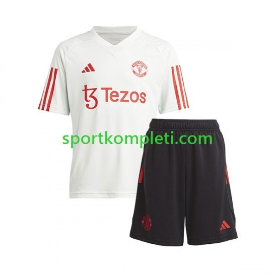 Manchester United Bijela Dres za Trening i Kratke Hlače 2023-2024