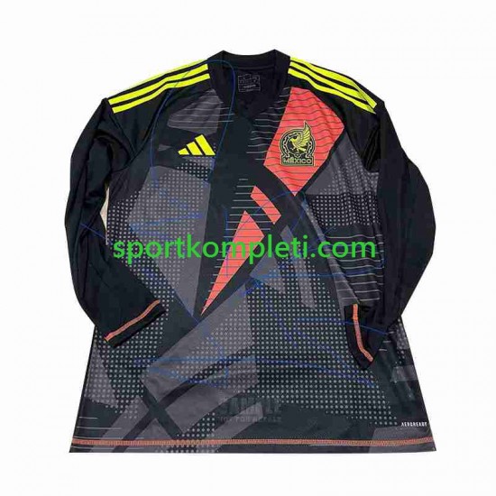 Meksiko Vratar Crno Muškarci Domaći Nogometni Dres Copa America 2024 Dugi Rukavi