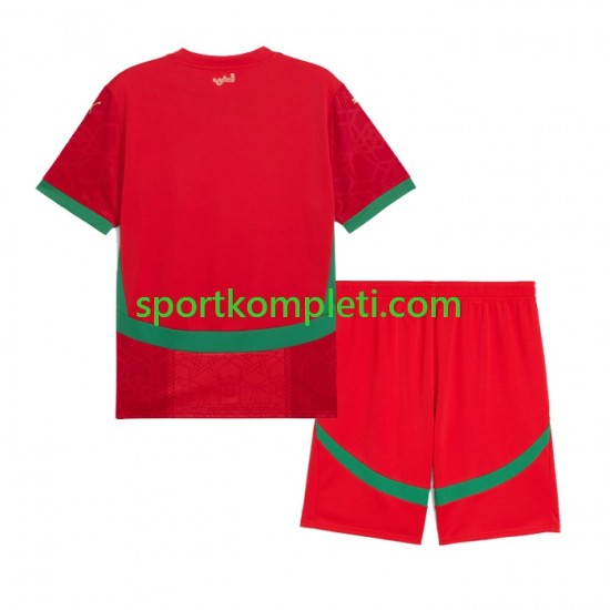 Maroko Djeca Domaći Nogometni Dres 2024 Kratki Rukavi