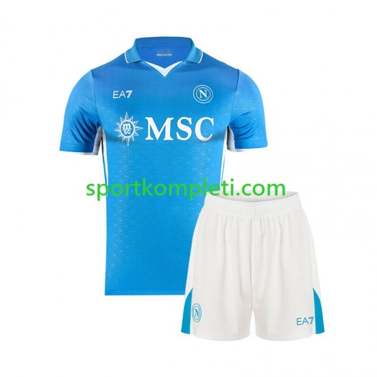 Napoli Djeca Domaći Nogometni Dres 2024-2025 Kratki Rukavi