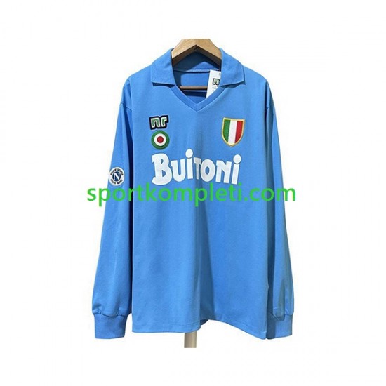 Napoli Retro Muškarci Domaći Nogometni Dres 1987 1988 Dugi Rukavi Napoli Retro Muškarci Domaći Nogometni Dres 1987 1988 Dugi Rukavi