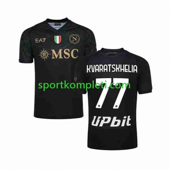 Napoli Muškarci Treći Nogometni Dres KVARATSKHELIA 77 2023-2024 Kratki Rukavi