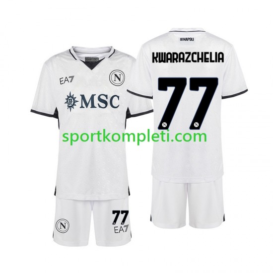 Napoli Djeca Gostujući Nogometni Dres Khvicha Kvaratskhelia 77 2024-2025 Kratki Rukavi