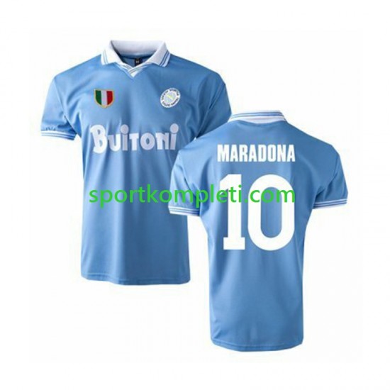 Napoli Retro Muškarci Domaći Nogometni Dres MARADONA 10 1986 Kratki Rukavi Napoli Retro Muškarci Domaći Nogometni Dres MARADONA 10 1986 Kratki Rukavi