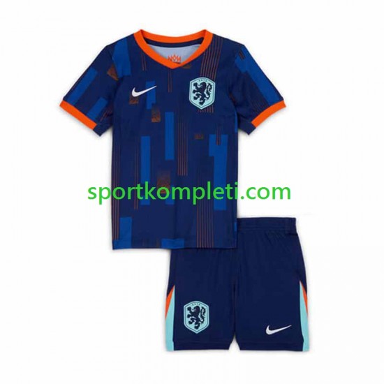 Nizozemska Djeca Gostujući Nogometni Dres Euro 2024 Kratki Rukavi