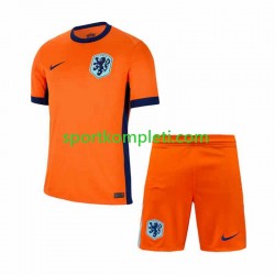 Nizozemska Djeca Domaći Nogometni Dres Euro 2024 Kratki Rukavi