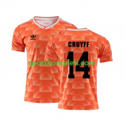 Nizozemska Retro Muškarci Domaći Nogometni Dres Cruyff 14 1988 Kratki Rukavi