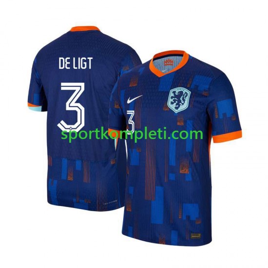 Nizozemska Muškarci Gostujući Nogometni Dres Matthijs de Ligt 3 Euro 2024 Kratki Rukavi