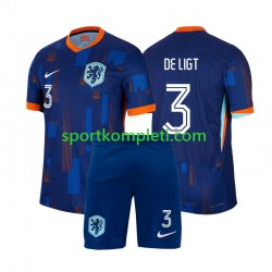 Nizozemska Djeca Gostujući Nogometni Dres Matthijs de Ligt 3 Euro 2024 Kratki Rukavi