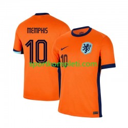 Nizozemska Muškarci Domaći Nogometni Dres Memphis Depay 10 Euro 2024 Kratki Rukavi