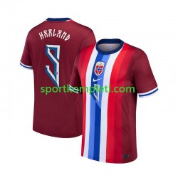 Norveška Crvena Muškarci Domaći Nogometni Dres Haaland 9 2024 Kratki Rukavi