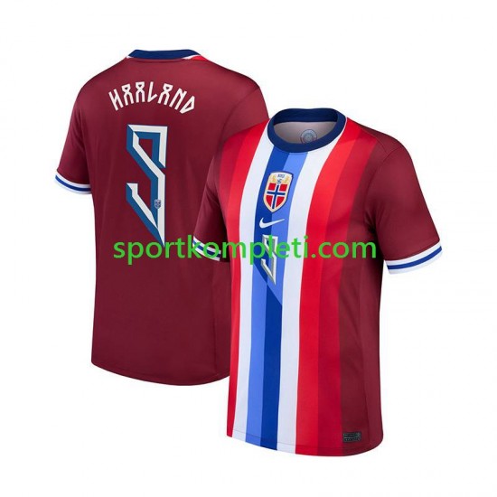 Norveška Crvena Muškarci Domaći Nogometni Dres Haaland 9 2024 Kratki Rukavi