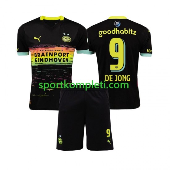PSV Eindhoven Djeca Gostujući Nogometni Dres DE JONG 9 2024-2025 Kratki Rukavi