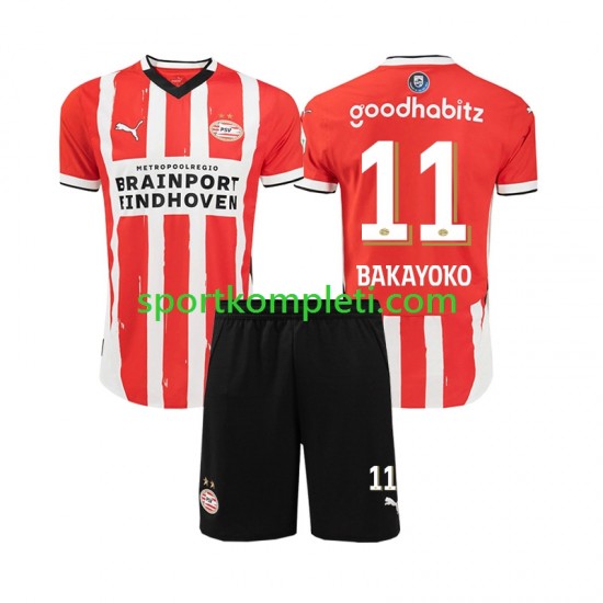 PSV Eindhoven Djeca Domaći Nogometni Dres Johan Bakayoko 11 2024-2025 Kratki Rukavi PSV Eindhoven Djeca Domaći Nogometni Dres Johan Bakayoko 11 2024-2025 Kratki Rukavi